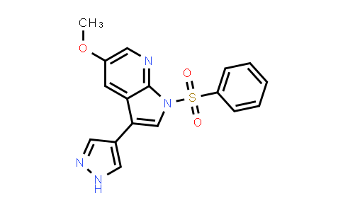 DY580260 | 923583-81-7 | 1H-Pyrrolo[2,3-b]pyridine, 5-methoxy-1-(phenylsulfonyl)-3-(1H-pyrazol-4-yl)-