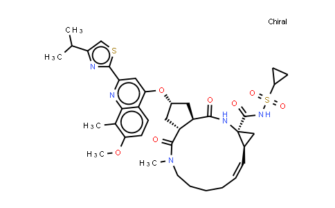 923604-59-5 | (2R,3aR,10Z,11aS,12aR,14aR)-N-(环丙基磺酰基)-2,3,3a,4,5,6,7,8,9,11a,12,13,14,14a-十四氢-2-[[7-甲氧基-8-甲基-2-[4-(1-甲基乙基)-2-噻唑基]-4-喹啉基]氧基]-5-甲基-4,14-二氧代环戊并[c]环丙并[g][1,6]二氮杂环十四烯-12a(1H)-甲酰胺