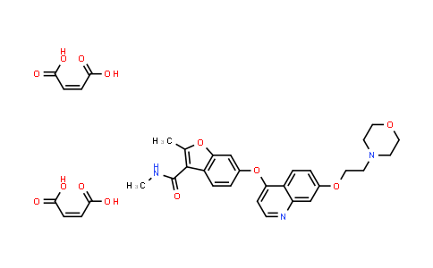 CAS No. 923955-33-3, 3-Benzofurancarboxamide, N,2-dimethyl-6-[[7-[2-(4-morpholinyl)ethoxy]-4-quinolinyl]oxy]-, (2Z)-2-butenedioate (1:2)