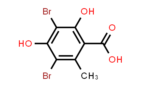 CAS No. 92455-24-8, 3,5-Dibromo-2,4-dihydroxy-6-methylbenzoic acid