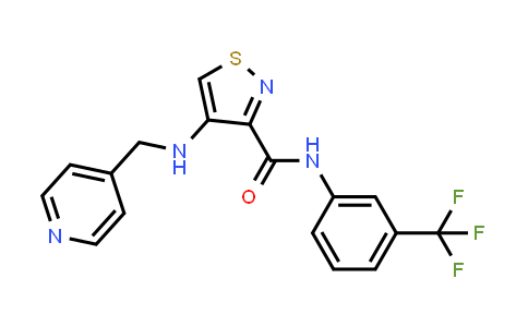 CAS No. 924714-13-6, 3-Isothiazolecarboxamide, 4-[(4-pyridinylmethyl)amino]-N-[3-(trifluoromethyl)phenyl]-