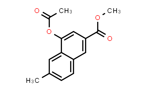 CAS No. 92549-64-9, 2-Naphthalenecarboxylic acid, 4-(acetyloxy)-6-methyl-, methyl ester