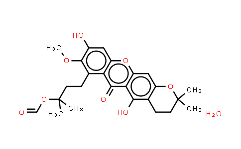 CAS No. 925705-36-8, 2H,6H-Pyrano[3,2-b]xanthen-6-one,7-[3-(formyloxy)-3-methylbutyl]-3,4-dihydro-5,9-dihydroxy-8-methoxy-2,2-dimethyl-