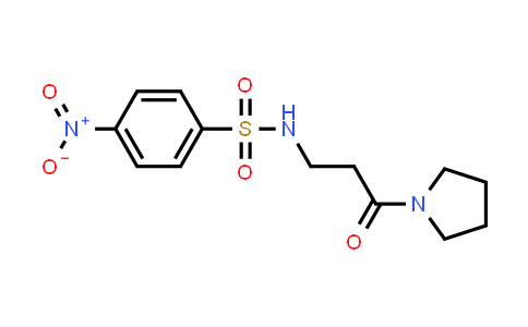 CAS No. 925886-35-7, 4-Nitro-N-(3-oxo-3-(pyrrolidin-1-yl)propyl)benzenesulfonamide