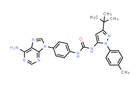 925899-72-5 | Urea, N-[4-(6-amino-9H-purin-9-yl)phenyl]-N'-[3-(1,1-dimethylethyl)-1-(4-methylphenyl)-1H-pyrazol-5-yl]-