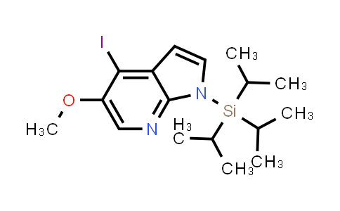 CAS No. 926004-75-3, 4-iodo-5-methoxy-1-(triisopropylsilyl)-1H-pyrrolo[2,3-b]pyridine