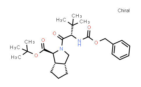 926276-15-5 | Cyclopenta[c]pyrrole-1-carboxylic acid, 2-[(2S)-3,3-dimethyl-1-oxo-2-[[(phenylmethoxy)carbonyl]amino]butyl]octahydro-, 1,1-dimethylethyl ester, (1S,3aR,6aS)-