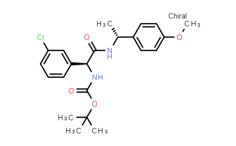 CAS No. 926641-26-1, Carbamic acid, N-[(1S)-1-(3-chlorophenyl)-2-[[(1R)-1-(4-methoxyphenyl)ethyl]amino]-2-oxoethyl]-, 1,1-dimethylethyl ester