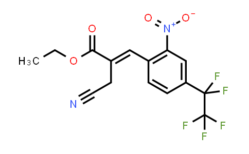 CAS No. 926927-44-8, (E)-ethyl 2-(cyanomethyl)-3-(2-nitro-4-(perfluoroethyl)phenyl)acrylate