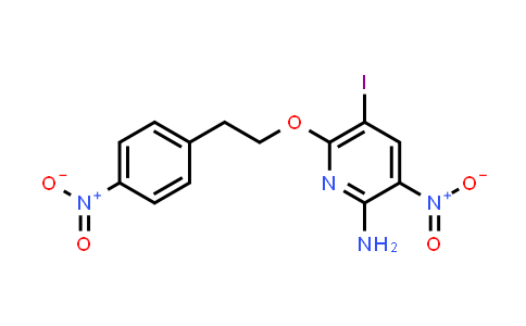 CAS No. 927186-53-6, 5-Iodo-3-nitro-6-(4-nitrophenethoxy)pyridin-2-amine