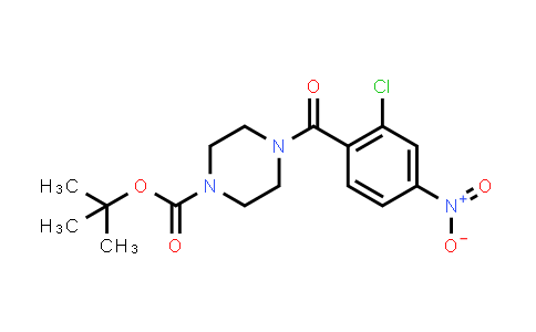 CAS No. 927608-11-5, tert-Butyl 4-(2-chloro-4-nitrobenzoyl)piperazine-1-carboxylate
