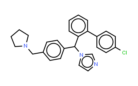 CAS No. 927689-99-4, 1H-Imidazole, 1-[(4-chlorophenyl)phenyl[4-(1-pyrrolidinylmethyl)phenyl]methyl]-