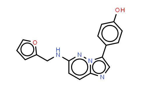 MC580562 | 928333-30-6 | 4-[6-[[(呋喃-2-基)甲基]氨基]咪唑并[1,2-b]哒嗪-3-基]苯酚