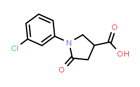 CAS No. 92847-41-1, 1-(3-Chlorophenyl)-5-oxopyrrolidine-3-carboxylic acid