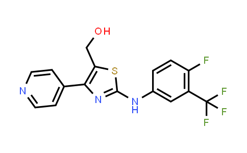 CAS No. 929562-28-7, 5-Thiazolemethanol, 2-[[4-fluoro-3-(trifluoromethyl)phenyl]amino]-4-(4-pyridinyl)-