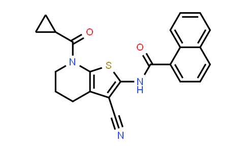 DY580632 | 929700-76-5 | 1-Naphthalenecarboxamide, N-[3-cyano-7-(cyclopropylcarbonyl)-4,5,6,7-tetrahydrothieno[2,3-b]pyridin-2-yl]-