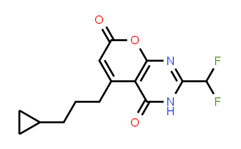 CAS No. 929902-26-1, 4H-Pyrano[2,3-d]pyrimidine-4,7(3H)-dione, 5-(3-cyclopropylpropyl)-2-(difluoromethyl)-