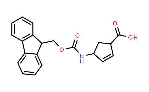 CAS No. 929976-63-6, 4-((((9H-Fluoren-9-yl)methoxy)carbonyl)amino)cyclopent-2-ene-1-carboxylic acid