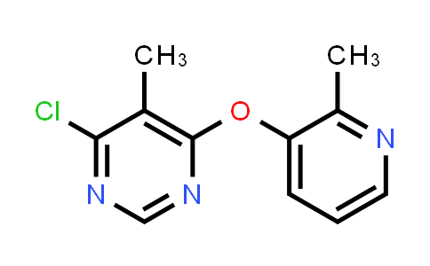 CAS No. 930093-72-4, 4-Chloro-5-methyl-6-(2-methylpyridin-3-yl)oxypyrimidine