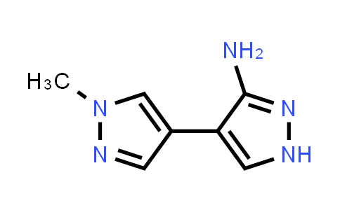 CAS No. 930286-91-2, 4-(1-Methyl-1H-pyrazol-4-yl)-1H-pyrazol-3-amine