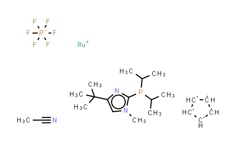 CAS No. 930601-66-4, Acetonitrile(cyclopentadienyl)[2-(di-i-propylphosphino)-4-(t-butyl)-1-methyl-1H-imidazole]ruthenium(II) hexafluorophosphate