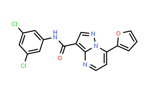 CAS No. 932237-07-5, Pyrazolo[1,5-a]pyrimidine-3-carboxamide, N-(3,5-dichlorophenyl)-7-(2-furanyl)-