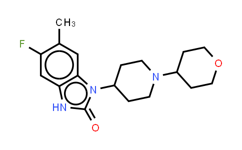 CAS No. 932375-35-4, 2H-Benzimidazol-2-one, 5-fluoro-1,3-dihydro-6-methyl-1-[1-(tetrahydro-2H-pyran-4-yl)-4-piperidinyl]
