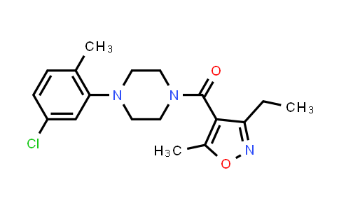 CAS No. 932789-49-6, Methanone, [4-(5-chloro-2-methylphenyl)-1-piperazinyl](3-ethyl-5-methyl-4-isoxazolyl)-
