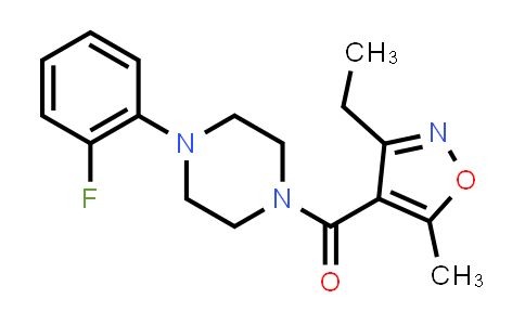 CAS No. 932813-53-1, Methanone, (3-ethyl-5-methyl-4-isoxazolyl)[4-(2-fluorophenyl)-1-piperazinyl]-
