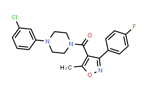 CAS No. 933202-27-8, Methanone, [4-(3-chlorophenyl)-1-piperazinyl][3-(4-fluorophenyl)-5-methyl-4-isoxazolyl]-