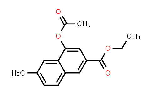CAS No. 93435-18-8, 2-Naphthalenecarboxylic acid, 4-(acetyloxy)-6-methyl-, ethyl ester