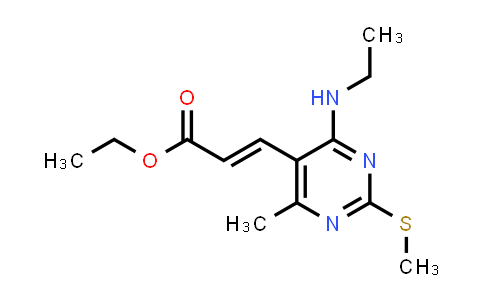CAS No. 934493-78-4, Ethyl (E)-3-[4-(ethylamino)-6-methyl-2-(methylthio)pyrimidin-5-yl]-2-propenoate