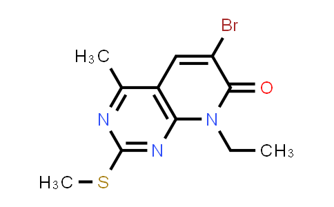 CAS No. 934493-80-8, 6-Bromo-8-ethyl-4-methyl-2-(methylthio)pyrido[2,3-d]pyrimidin-7(8H)-one