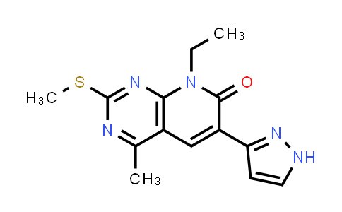 CAS No. 934493-81-9, 8-Ethyl-4-methyl-2-(methylthio)-6-(1H-pyrazol-3-yl)pyrido[2,3-d]pyrimidin-7(8H)-one