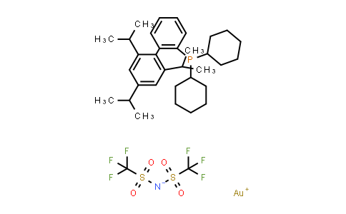 CAS No. 934506-10-2, 2-Dicyclohexylphosphino-2',4',6'-triisopropylbiphenyl gold(I) bis(trifluoromethanesulfonyl)imide