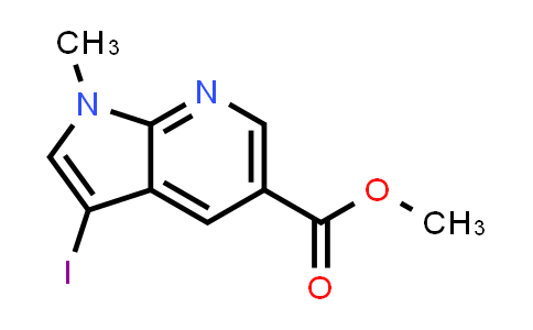 CAS No. 934568-24-8, 1H-Pyrrolo[2,3-b]pyridine-5-carboxylic acid, 3-iodo-1-methyl-, methyl ester