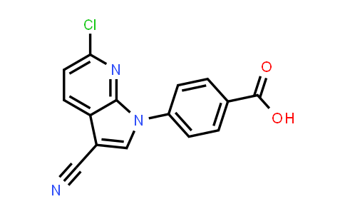 CAS No. 934610-55-6, Benzoic acid, 4-(6-chloro-3-cyano-1H-pyrrolo[2,3-b]pyridin-1-yl)-