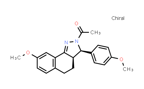 CAS No. 936351-73-4, Ethanone, 1-[(3R,3aR)-3,3a,4,5-tetrahydro-8-methoxy-3-(4-methoxyphenyl)-2H-benz[g]indazol-2-yl]-, rel-