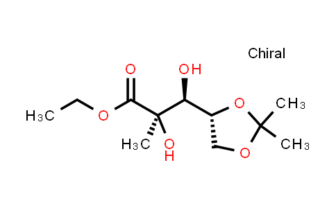 CAS No. 93636-26-1, (2R,3S)-ethyl 3-((R)-2,2-dimethyl-1,3-dioxolan-4-yl)-2,3-dihydroxy-2-methylpropanoate