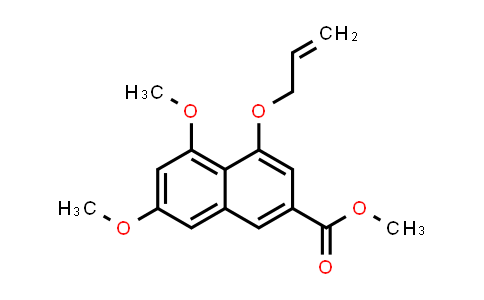 CAS No. 93652-96-1, 2-Naphthalenecarboxylic acid, 5,7-dimethoxy-4-(2-propen-1-yloxy)-, methyl ester