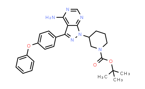 CAS No. 936563-86-9, tert-Butyl 3-(4-amino-3-(4-phenoxyphenyl)-1H-pyrazolo[3,4-d]pyrimidin-1-yl)piperidine-1-carboxylate