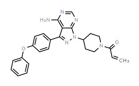 MC581173 | 936563-92-7 | 2-Propen-1-one, 1-[4-[4-amino-3-(4-phenoxyphenyl)-1H-pyrazolo[3,4-d]pyrimidin-1-yl]-1-piperidinyl]-