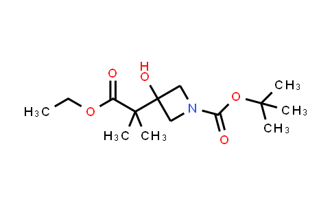 CAS No. 936850-10-1, tert-butyl 3-(1-ethoxy-2-methyl-1-oxopropan-2-yl)-3-hydroxyazetidine-1-carboxylate