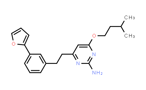 CAS No. 937369-38-5, 2-Pyrimidinamine, 4-[2-[3-(2-furanyl)phenyl]ethyl]-6-(3-methylbutoxy)-