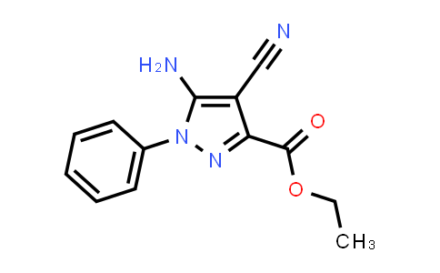 CAS No. 93764-93-3, ethyl 5-amino-4-cyano-1-phenyl-1H-pyrazole-3-carboxylate