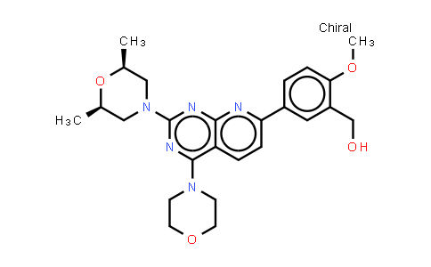 MC581315 | 938440-64-3 | 5-[2-[(2R,6S)-2,6-二甲基-4-吗啉基]-4-(4-吗啉基)吡啶并[2,3-d]嘧啶-7-基]-2-甲氧基苯甲醇
