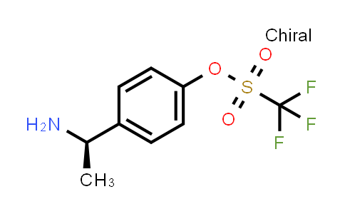 CAS No. 938512-19-7, Methanesulfonic acid, 1,1,1-trifluoro-, 4-[(1R)-1-aminoethyl]phenyl ester