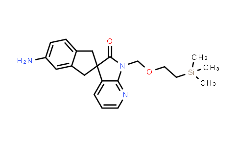 CAS No. 939384-55-1, 5-Amino-1'-((2-(trimethylsilyl)ethoxy)methyl)-1,3-dihydrospiro[indene-2,3'-pyrrolo[2,3-b]pyridin]-2'(1'H)-one