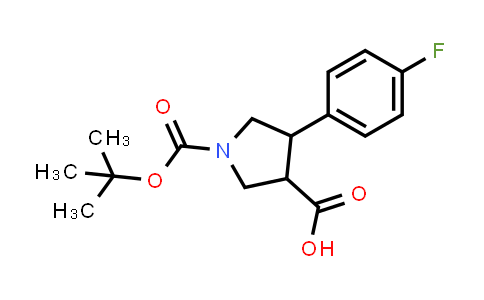CAS No. 939757-95-6, 1-(tert-Butoxycarbonyl)-4-(4-fluorophenyl)pyrrolidine-3-carboxylic acid