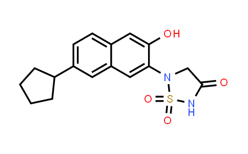 CAS No. 941304-89-8, 1,2,5-Thiadiazolidin-3-one, 5-(7-cyclopentyl-3-hydroxy-2-naphthalenyl)-, 1,1-dioxide